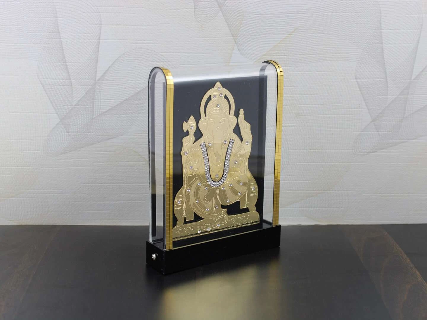 Gold Plated Ganesh Photo Frame for Gifting, Return Gift for Housewarming - Image 2