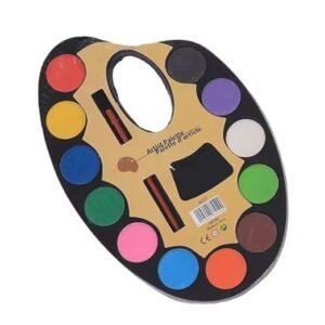 Artist Palette Set Featuring 12 Premium Watercolor Paints,High-Precision Brushe & Integrated Mixing Tray
