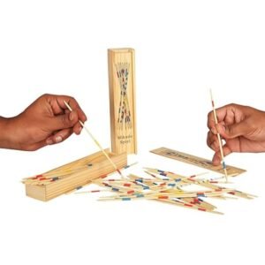 2 Pcs Mikado Spiel Wooden Sticks Game for Kids Plying Brain Fun Games Birthday Return Gifts