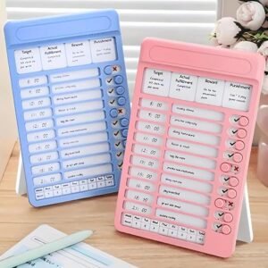 Habit Tracker Daily Planner For Kids And Adult Chore Chart Plastic Checklist Board 7 Detachable Cardstock to Do List Planner Checklist Task Planning Board
