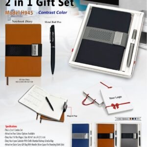 Diary Pen Gift Set With Bag And Paper Bag
