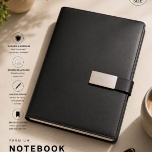 A5 Size Premium Black Color Diary