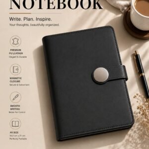 A5 Size Premium Black Color Diary