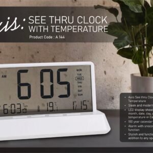 Clock With Temperature See Thru