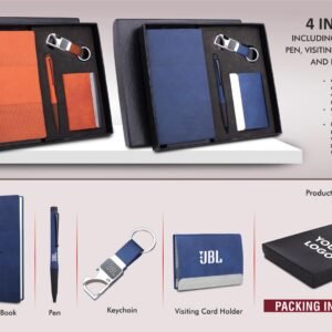 4 In 1 Combo Gift Set Dairy Pen Keychain And Card Holder