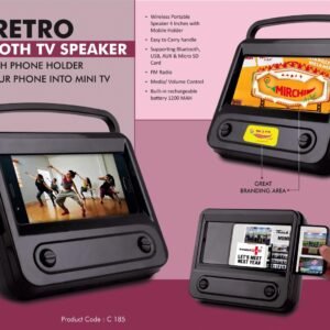 Retro Bluetooth Tv Speaker With Phone Holder