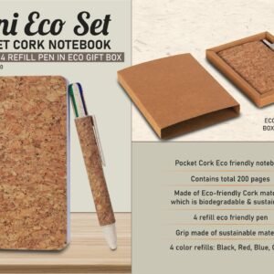 Mini Set Pocket Cork Note book