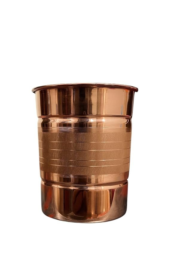 Pure Copper Glass for Drinking Water – Ayurvedic Tumbler for Health Benefits – Handmade Copper Cup – Leakproof & Eco-Friendly – 300ml - Image 2