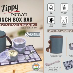 Zippy Nova With Fork Spoon & Table Mat
