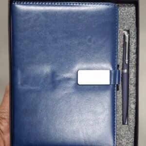 Premium Magnetic Lock Diary With Pen Gift Box