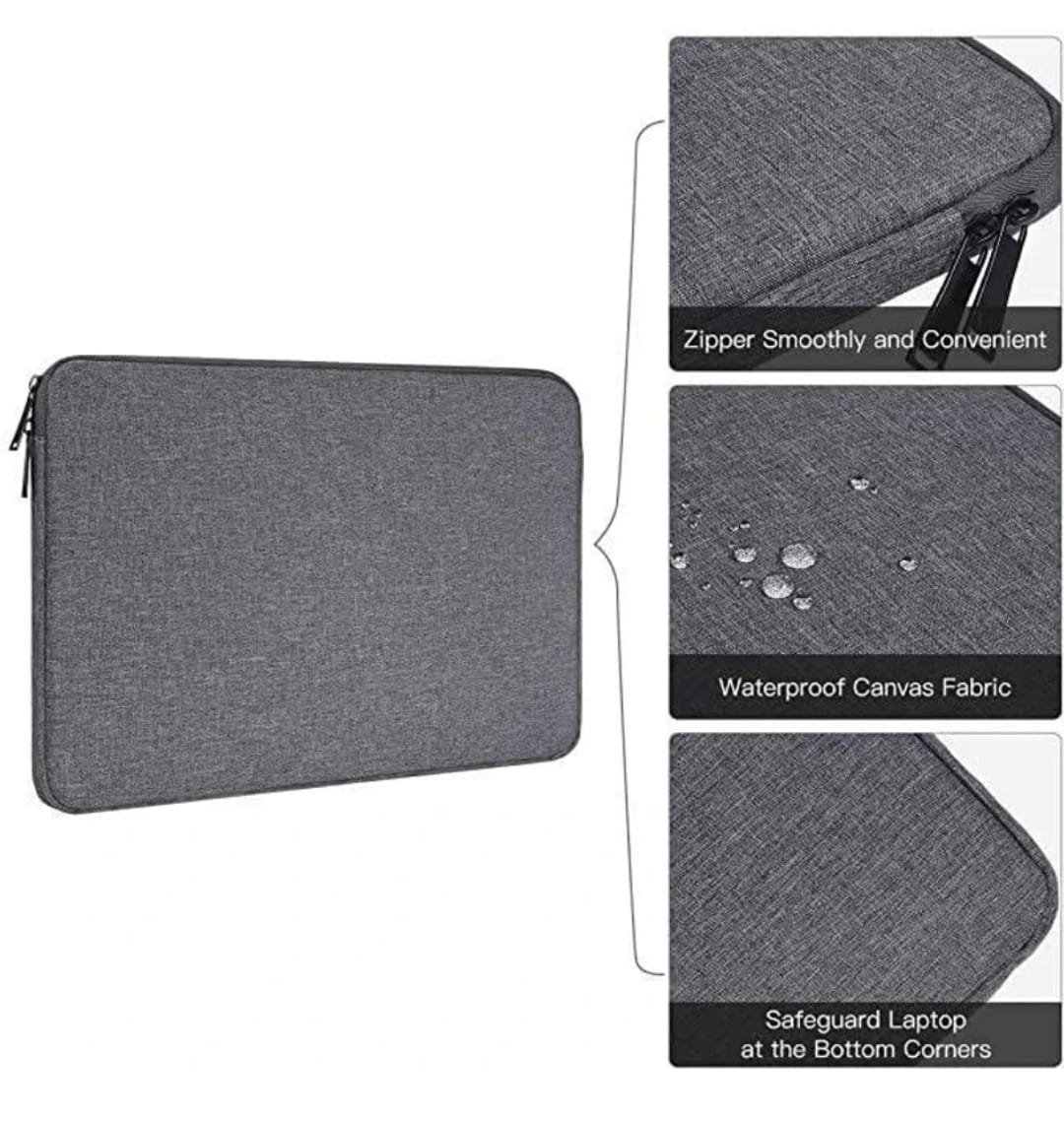 Laptop Bag Sleeve For 15.6-16 Inch Laptop Case Cover Pro, With Charger Pouch Case Laptop Bag (Grey) - Image 3