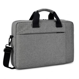 Laptop Bag Sleeve Case Cover Pouch for Men & Women | 15.6 Inch Laptop/MacBook, Office/College Laptop Bag | Side Handle | Multiple Pockets | Water Repellent | Shock Absorber (Grey)