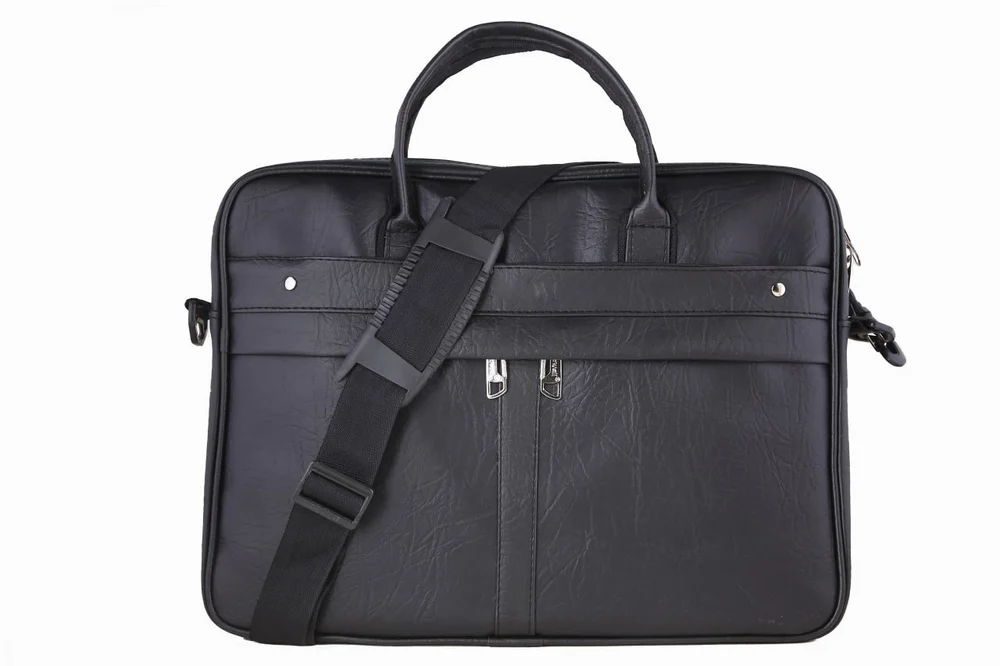 Laptop Leather Bag Black Color For Laptop/Tablet For Office Use